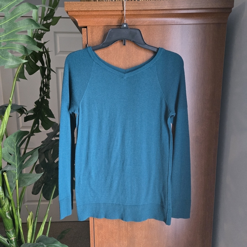 The Limited Teal V-Neck Sweater
